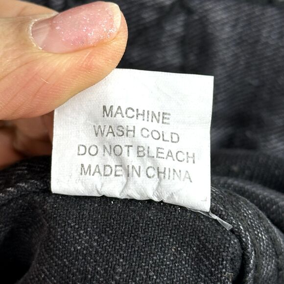 Bumble Denim Jacket Black‎ XL Unisex Oversized Logo Trucker Streetwear - Picture 6 of 13